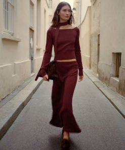 Chianti Irene Cashmere Sweater And Scarf Set
