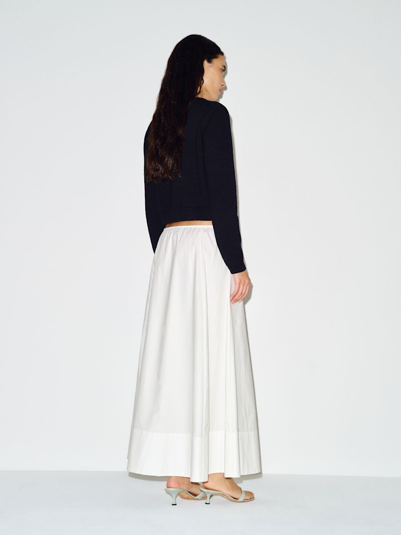 Black Clara Cotton Crew Cardigan - Image 4