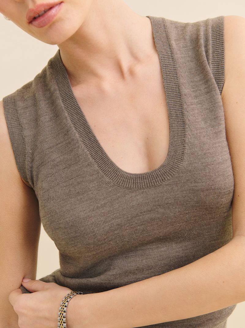 Cocoa Marta Regenerative Merino Sweater Tank - Image 2