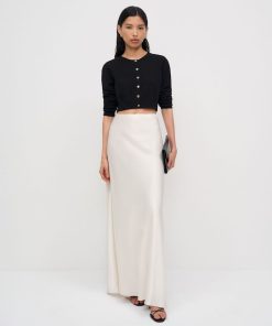 Black Janie Cashmere Crew Cardigan