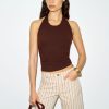 Mahogany Quill Cashmere Halter Tank