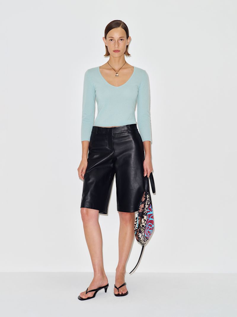 Aquamarine Roya Cashmere V-Neck