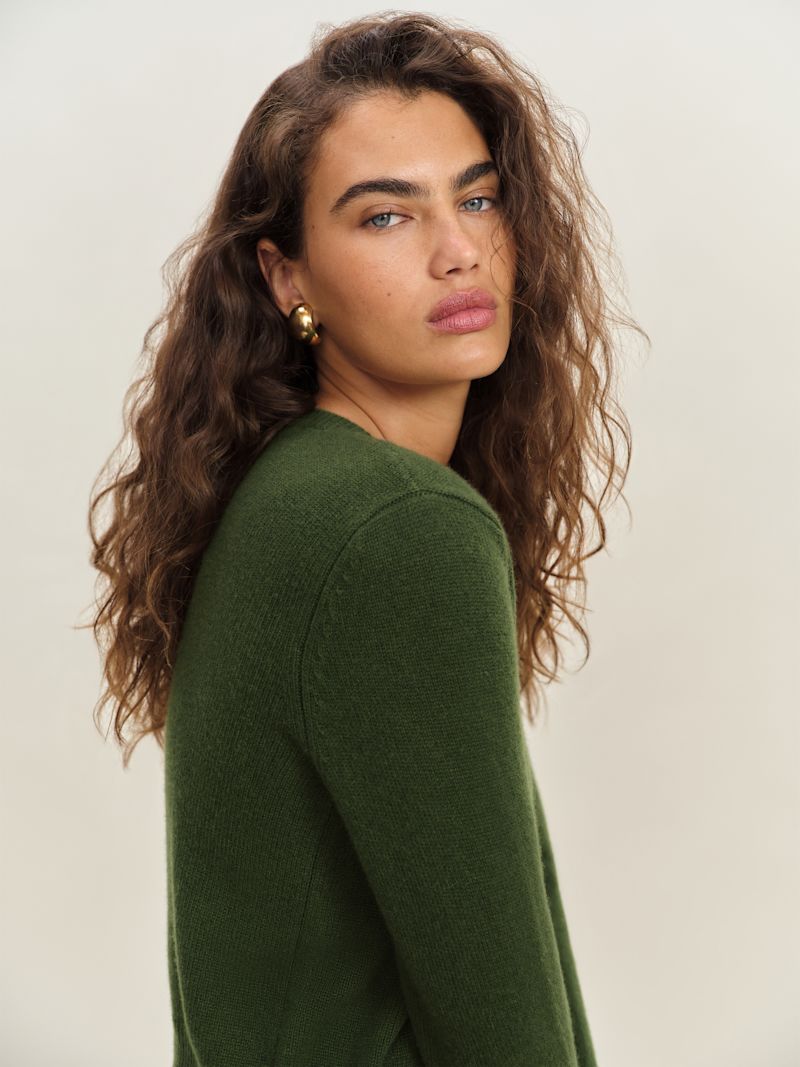 Grass Clara Cashmere Crew Cardigan - Image 4