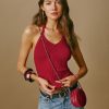 Lipstick Delia Ribbed Halter Top