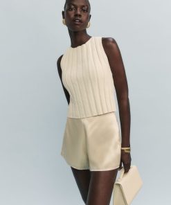 Gossamer Callie Cotton Ribbed Sweater Tank
