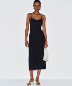 Black River Cotton Crochet Sweater Dress