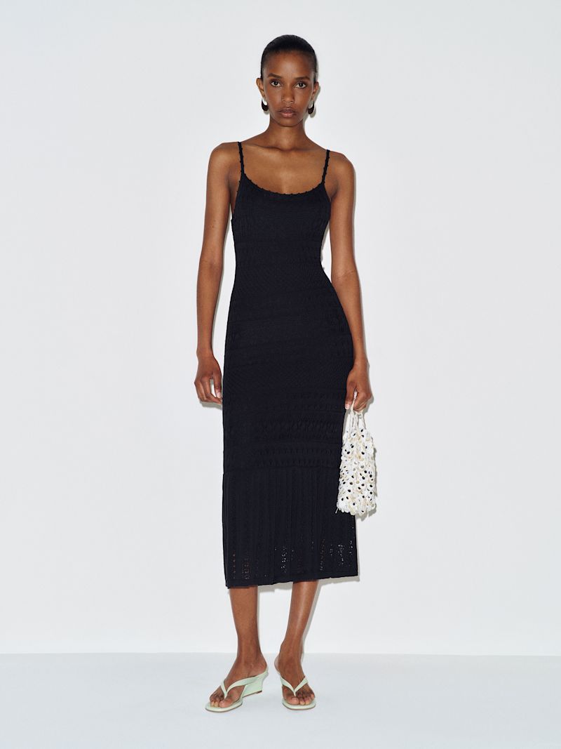 Black River Cotton Crochet Sweater Dress