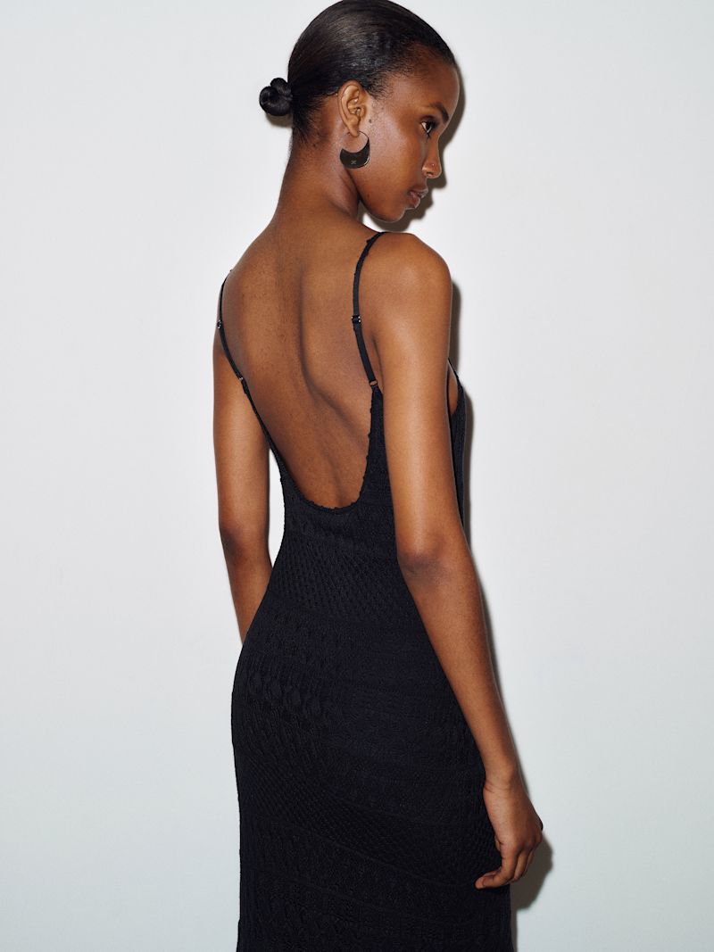 Black River Cotton Crochet Sweater Dress - Image 2