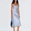 Cloud Blue Olivine Silk Two Piece