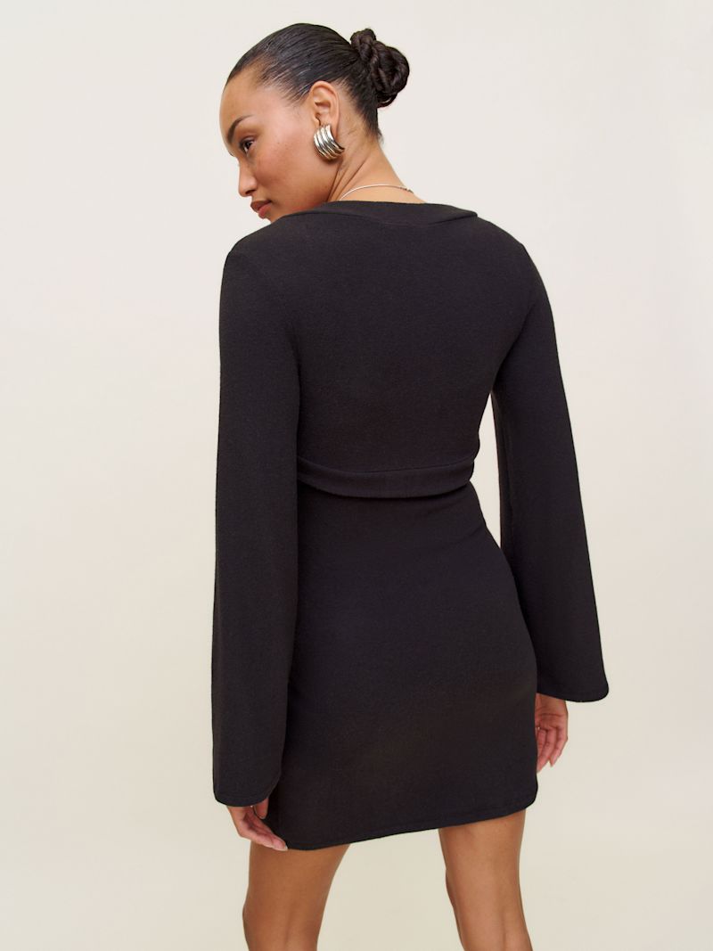 Black Chloe Knit Shrug Dress Set - Image 3